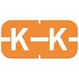 Tab Compatible Mini "K" Labels, Vinyl Kimdura Stock, 1/2" X 1" Individual Letters - Roll of 500