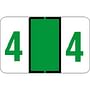 Tab Compatible Numeric "4" Labels, Laminated Stock, 1" X 1.25" Individual Numbers - Roll of 500