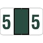 Tab Compatible Numeric "5" Labels, Laminated Stock, 1" X 1.25" Individual Numbers - Roll of 500