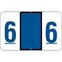 Tab Compatible Numeric "6" Labels, Laminated Stock, 1" X 1.25" Individual Numbers - Roll of 500