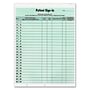 Green Confidential Patient Sign-In Label Forms, 8-1/2\