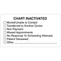 Chart Labels, CHART INACTIVATED - White, 3-1/4" X 1-3/4" (Roll of 250)