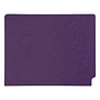 14pt Purple Folders, Full Cut 2-Ply END TAB, Letter Size, Fastener Pos #1 (Box of 50)