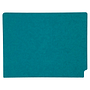 14pt Teal Folders, Full Cut 2-Ply END TAB, Letter Size, Fastener Pos #1 & #3 (Box of 50)