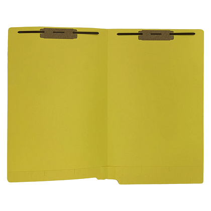 14pt Yellow Folders, Full Cut 2-Ply END TAB, Legal Size, Fastener Pos ...