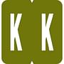 GBS Compatible "K" Labels, Laminated Stock, 1-5/16" X 1-1/4" Individual Letters - Rolls of 550
