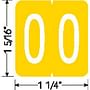 GBS Compatible Numeric "0" Labels, Laminated Stock, 1-5/16" X 1-1/4" Individual Numbers - Roll of 500