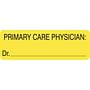 Chart Labels, PRIMARY CARE PHYSICIAN - Fl Chartreuse, 3" X 1" (Roll of 250)