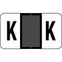 Jeter 2500 Compatible "K" Labels, Laminated Stock, 15/16" X 1-5/8" Individual Letters - Roll of 500