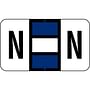 Jeter 2500 Compatible "N" Labels, Laminated Stock, 15/16" X 1-5/8" Individual Letters - Roll of 500