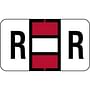 Jeter 2500 Compatible "R" Labels, Laminated Stock, 15/16" X 1-5/8" Individual Letters - Roll of 500