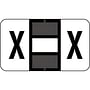 Jeter 2500 Compatible "X" Labels, Laminated Stock, 15/16" X 1-5/8" Individual Letters - Roll of 500