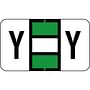 Jeter 2500 Compatible "Y" Labels, Laminated Stock, 15/16" X 1-5/8" Individual Letters - Roll of 500