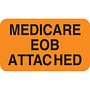 Insurance Collection Labels, MEDICARE EOB - Fl Orange, 1-1/2" X 7/8" (Roll of 250)