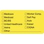Insurance Labels, "Insurance Checkboxes" - Fl Chartreuse, 3-1/4" X 1-3/4" (Roll of 250)