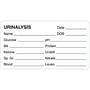 Chart Labels, URINALYSIS - White, 3-1/4" X 1-3/4" (Roll of 250)