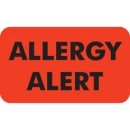 Allergy Warning Labels Allergy Alert Fl Red 1 1 2 X 7 8 Roll Of 250  Allergy Warning Labels Allergy Alert Fl Red 1 1 2 X 7 8 Roll Of 250