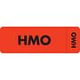 Insurance Labels, HMO - Fl Red (Wrap-around), 3" X 1" (Roll of 250)