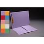 11pt Lavender Folders, Full Cut END TAB, Letter Size, 1/2 Pocket Inside Front, Fastener Pos #1 (Box of 50)