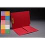 11pt Red Folders, Full Cut END TAB, Letter Size, 1/2 Pocket Inside Front, Fastener Pos #1 (Box of 50)