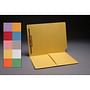 11pt Yellow Folders, Full Cut END TAB, Letter Size, 1/2 Pocket Inside Front, Fastener Pos #1 (Box of 50)