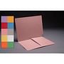 11pt Pink Folders, Full Cut END TAB, Letter Size, 1/2 Pocket Inside Front (Box of 50)