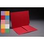 11pt Red Folders, Full Cut END TAB, Letter Size, 1/2 Pocket Inside Front (Box of 50)