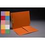 14pt Orange Folders, Full Cut END TAB, Letter Size, 1/2 Pocket Inside Front, Fastener Pos #1 (Box of 50)