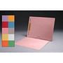11pt Pink Folders, Full Cut END TAB, Letter Size, Full Back Pocket, Fastener Pos #1 (Box of 50)