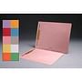 11pt Pink Folders, Full Cut END TAB, Letter Size, Full Back Pocket, Fasteners Pos #1 & #3 (Box of 50)
