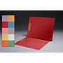 11pt Red Folders, Full Cut END TAB, Letter Size, Full Back Pocket, Fasteners Pos #1 & #3 (Box of 50)