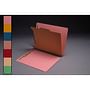 18pt Pink Classification Folders, Full Cut END TAB, Letter Size, 1 Divider, Duo Fasteners (Box of 15)