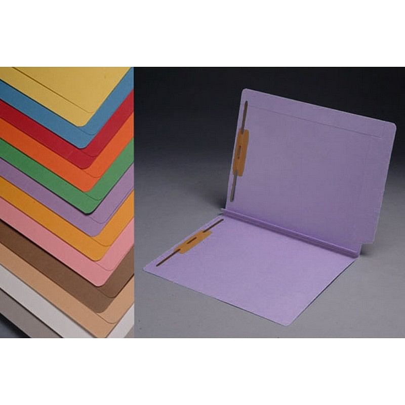 Plus New Divider Lavender 14 PT Colored Folder W/Reinforced END TAB Box of 50 Bonded Fasteners #1 & #3 