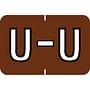 Barkley ABKM Compatible "U" Labels, Laminated Stock, 1" X 1-1/2" Individual Letters - Roll of 500