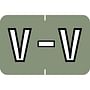 Barkley ABKM Compatible "V" Labels, Laminated Stock, 1" X 1-1/2" Individual Letters - Roll of 500