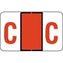 Tab Compatible "C" Labels, Vinyl Stock, 1" X 1.25" Individual Letters - Roll of 500