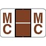 Tab Compatible "Mc" Labels, Vinyl Stock, 1" X 1.25" Individual Letters - Roll of 500