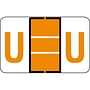 Tab Compatible "U" Labels, Vinyl Stock, 1" X 1.25" Individual Letters - Roll of 500