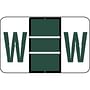 Tab Compatible "W" Labels, Vinyl Stock, 1" X 1.25" Individual Letters - Roll of 500
