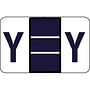 Tab Compatible "Y" Labels, Vinyl Stock, 1" X 1.25" Individual Letters - Roll of 500