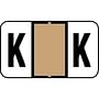 Tab 7200 Compatible "K" Labels, Laminated Stock, 15/16" X 1-5/8" Individual Letters - Roll of 500