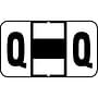 Tab 7200 Compatible "Q" Labels, Laminated Stock, 15/16" X 1-5/8" Individual Letters - Roll of 500