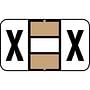 Tab 7200 Compatible "X" Labels, Laminated Stock, 15/16" X 1-5/8" Individual Letters - Roll of 500