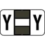 Tab 7200 Compatible "Y" Labels, Laminated Stock, 15/16" X 1-5/8" Individual Letters - Roll of 500