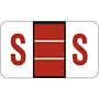 POS Compatible "S" Labels, Laminated Stock, 15/16" X 1-5/8" Individual Letters - Roll of 500