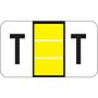 POS Compatible "T" Labels, Laminated Stock, 15/16" X 1-5/8" Individual Letters - Roll of 500