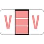 POS Compatible "V" Labels, Laminated Stock, 15/16" X 1-5/8" Individual Letters - Roll of 500