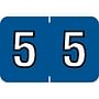 Barkley NBKM Compatible Numeric "5" Labels, Laminated Stock, 1" X 1-1/2" Individual Numbers - Roll of 500