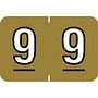 Barkley NBKM Compatible Numeric "9" Labels, Laminated Stock, 1" X 1-1/2" Individual Numbers - Roll of 500