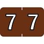 Barkley NBKM Compatible Numeric "7" Labels, Laminated Stock, 1" X 1-1/2" Individual Numbers - Pack of 225
